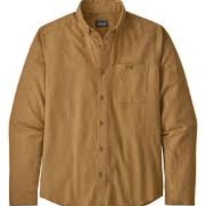 Patagonia Vjosa River Button Down in Harvest Tan